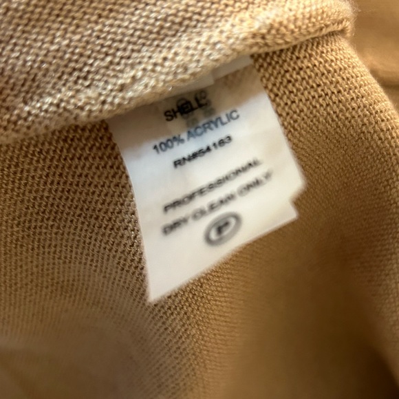 Calvin Klein Cardigan Size M Brown Beige Asymmetrical - Picture 8 of 8